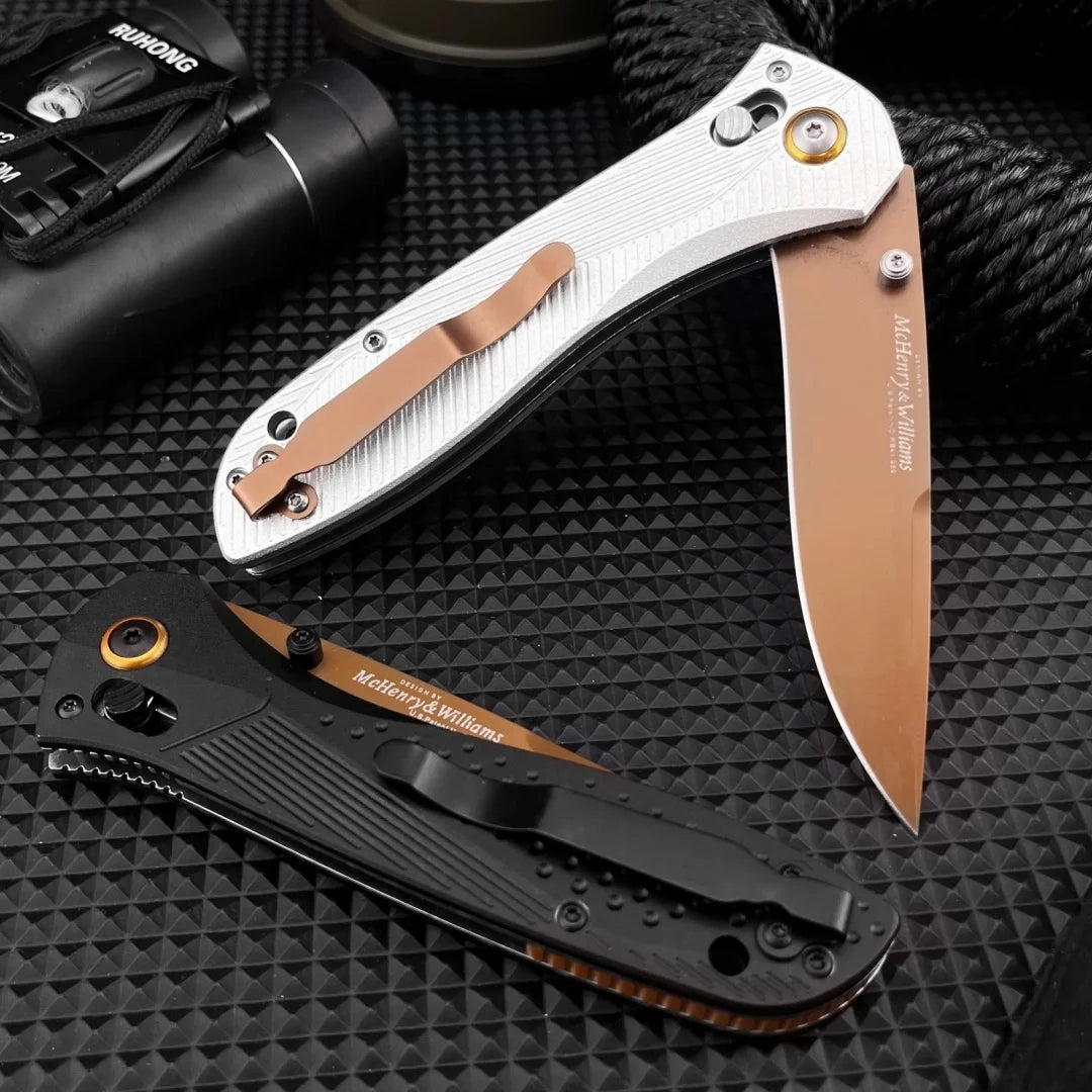 Factory Direct 710 Silver Handle Folding Pocket Knife, 9Cr18MoV Sharp Blade with Light Aviation Aluminum Handle, Custom Logo Engraving Supported, Gift Knife for Birthday & Holiday, Wholesale & Retail Available, US Local Wareh