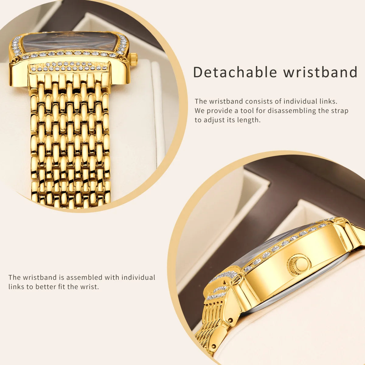 YaLaLuSi Fashion Waterproof Sports Watch Women, Gold Diamond Black Dial Square Wristwatch, Luxury Dress Timepiece, Free Shipping