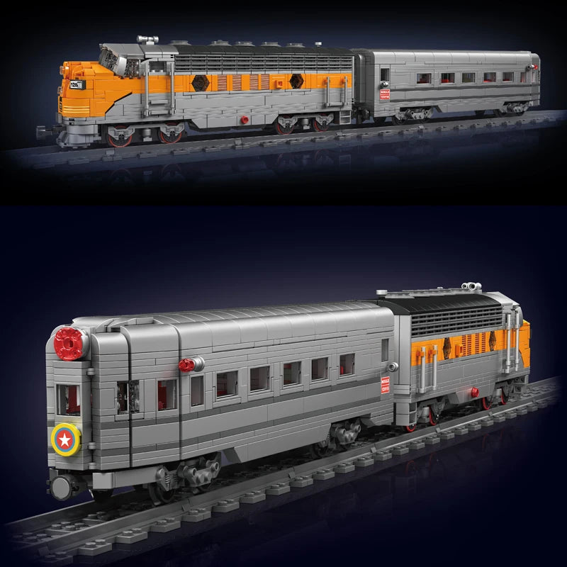 Mould King 12018 Technical Train Toys The RC USA EMD F7 WP Diesel Locomotive Building Block Brick Assembly Kids Christmas Gift