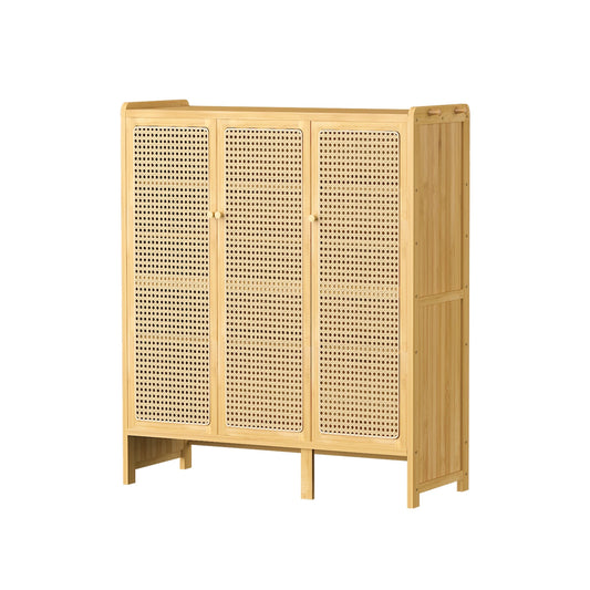 Wisfor Bamboo Shoe Rack Organizer 6 Tier Shelves Entryway Storage
