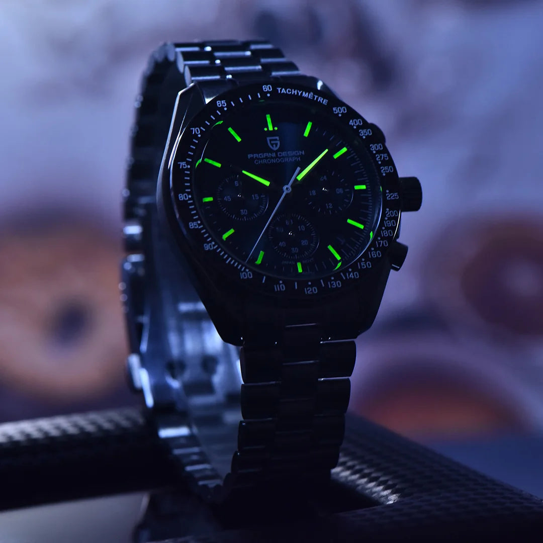 PAGANI DESIGN 1701 Moon Men's Watches Luxury Chronograph Quartz Watch For Men AR Sapphire Glass 100M Waterproof Wristwatch 2026