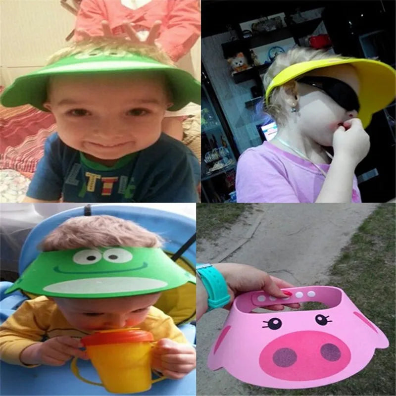 Adjustable Baby Shower Hat Toddler Kids Shampoo Bathing Shower Cap Wash Hair Shield Direct Visor Caps Baby Care Protect