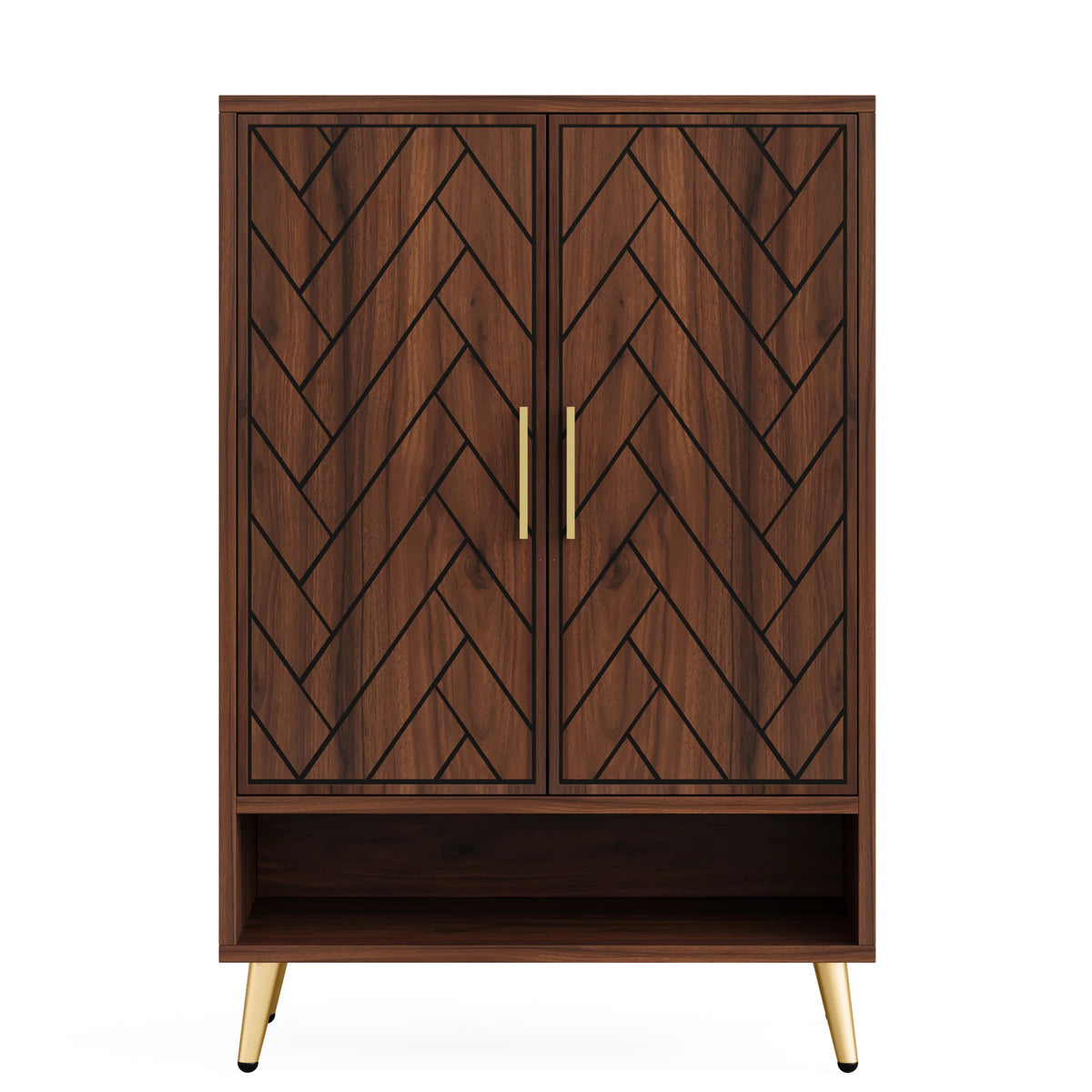 Tribesigns 6 Tier Wooden Shoe Cabinet With Adjustable Shelves