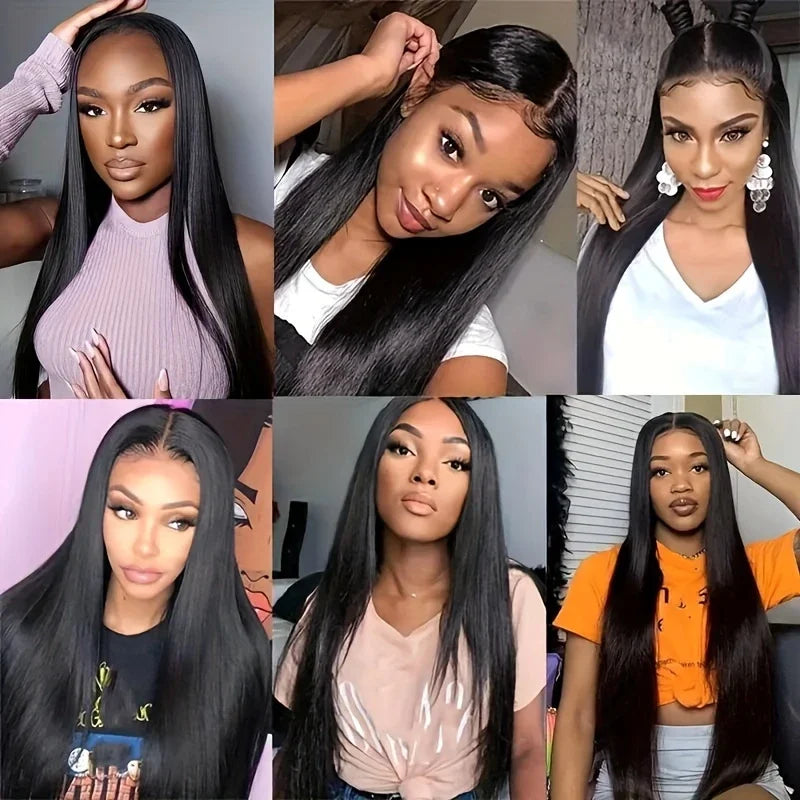200 Density 13x4 13x6 HD Lace Frontal Human Hair Wigs Straight 360 Lace Frontal Wig PrePlucked 5x5 Closure Lace Wig Remy Hair