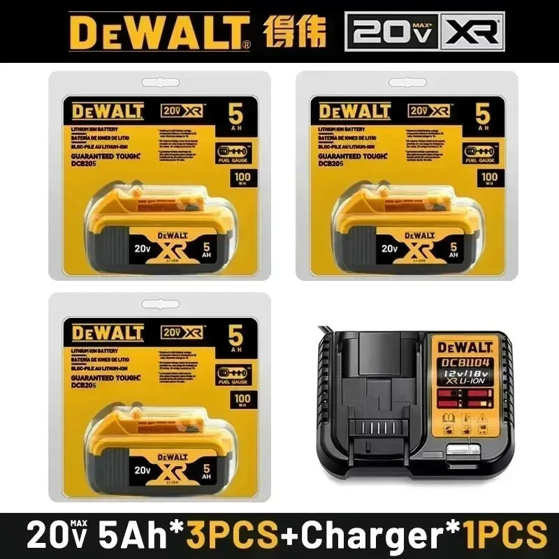 100% Original DeWalt 20V 6.0Ah Battery Power Tool Replacement for DeWalt DCB184 DCB181 DCB182 DCB200 6.0Ah 18Volt 20v Battery.