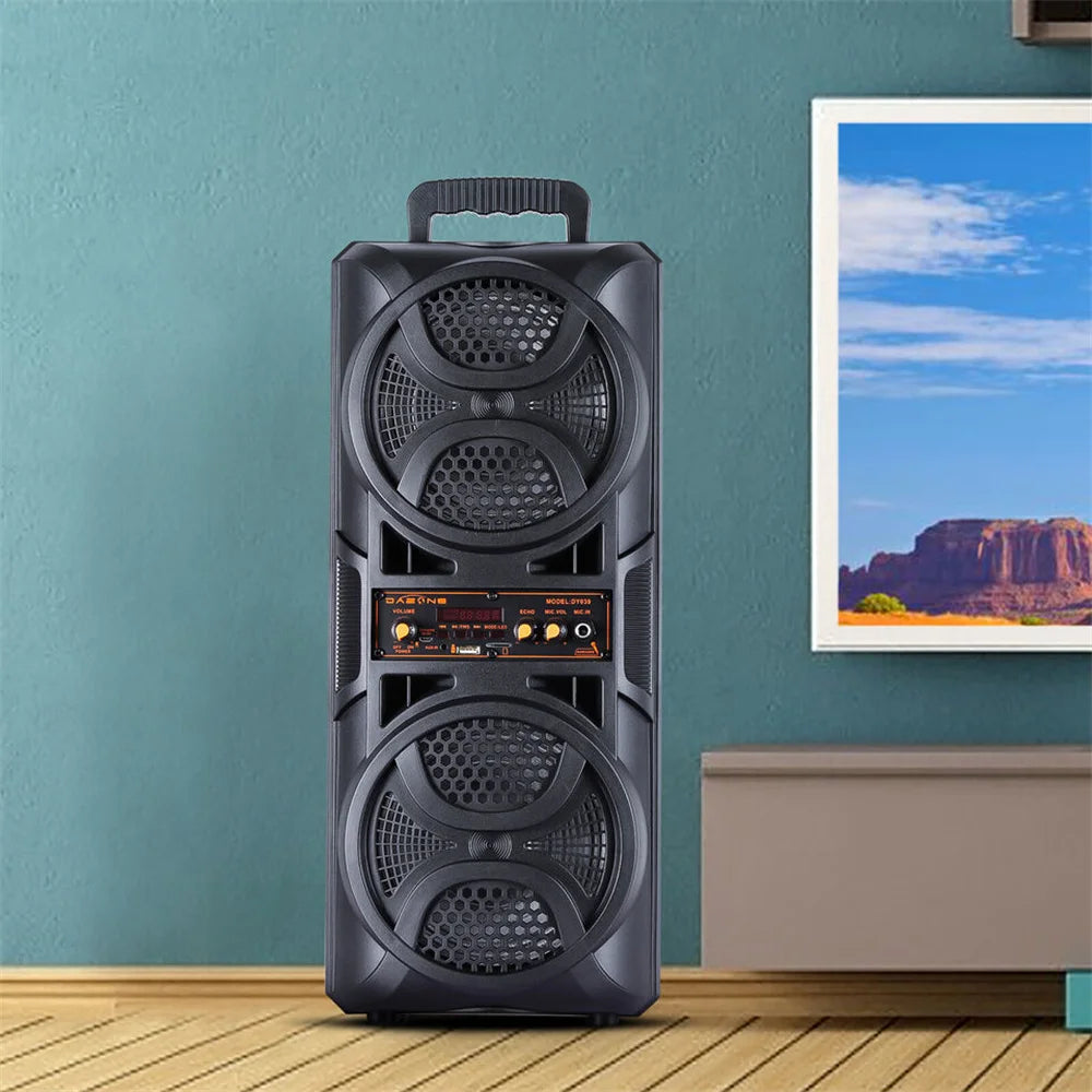 Portable 3000W Bluetooth Speaker Subwoofer Heavy Bass Sound System Party DJ Karaoke Remote & MIC