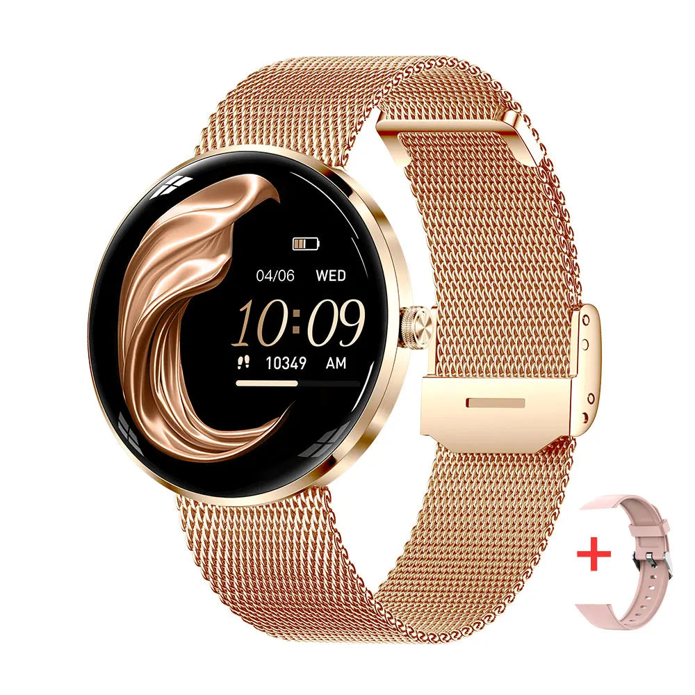 MEVADEN 1.43" AMOLED Screen Women Smart Watch 8.5mm Ultra-thin Stainless Steel Luxury Smartwatch Health Monitor Sport Watch H33