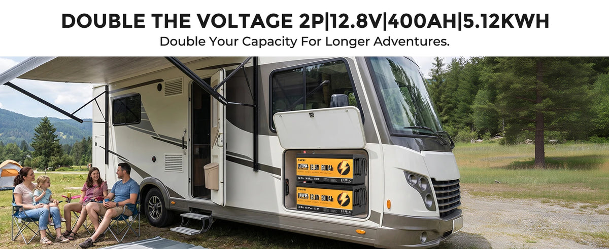 RVPOZWER LiFePO4 Lithium Battery 12V 100Ah 200Ah 1280WH 2560WH Built-in 200A BMS 25000Cycles for RV Boat Portable Rechargeable