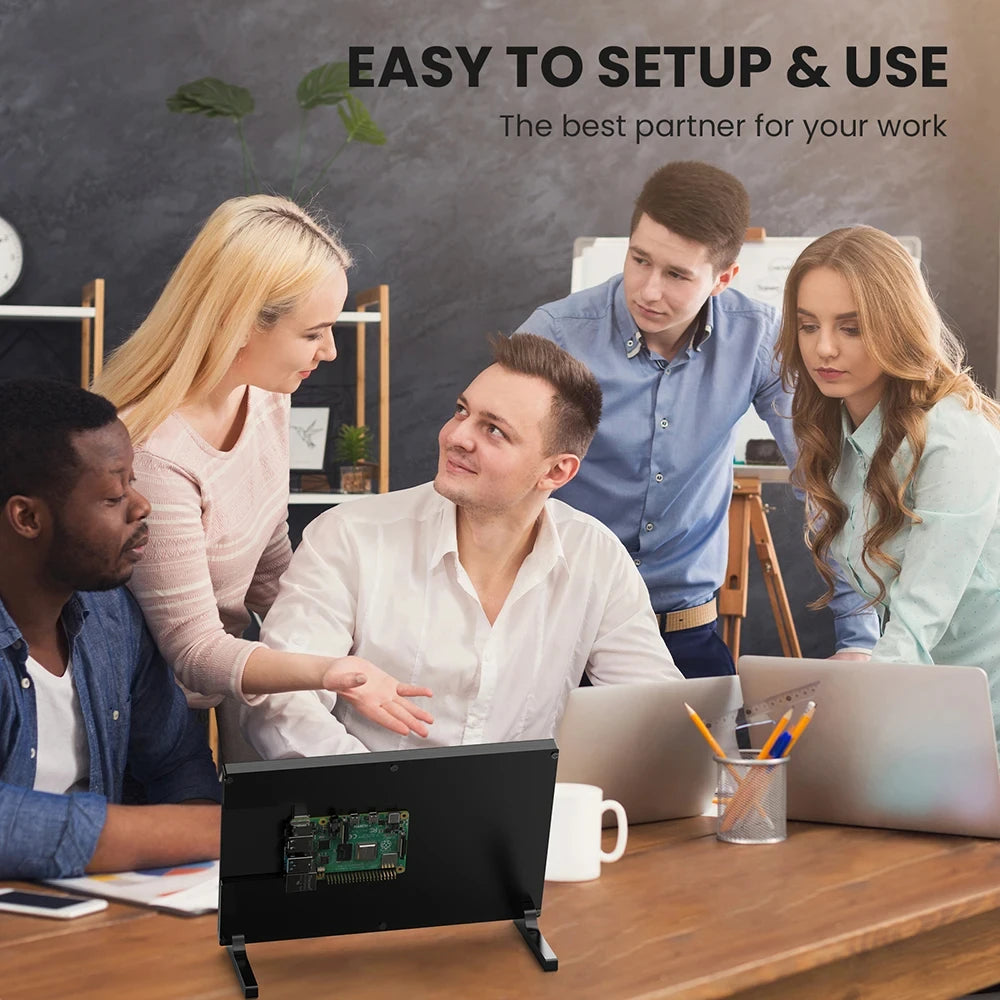 EYOYO Driver-free 10-point Capacitive Touchscreen Monitor 1280x800PX 10-inch Raspberry Pi Display For Laptop PC Win 7/8/10
