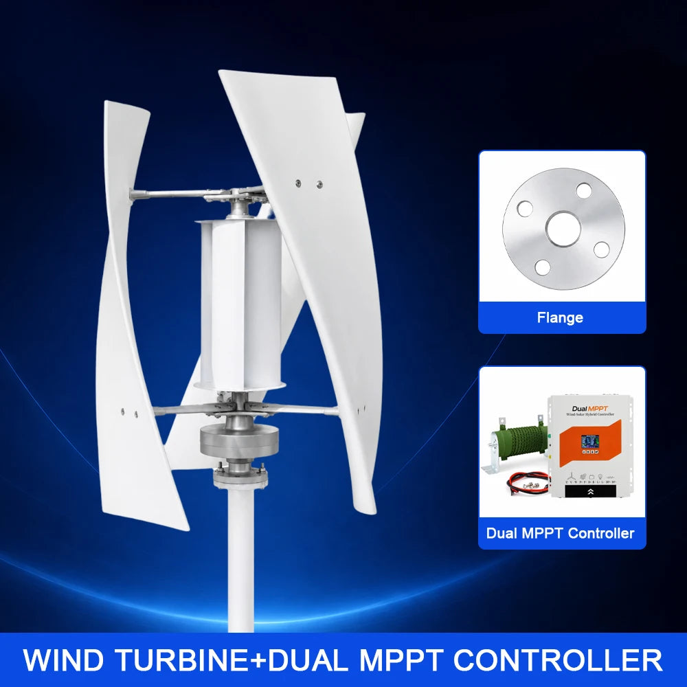 5000W 10000W Vertical Wind Turbine  12V/24V/48V Low Noise Free MPPT Controller Duty-Free Delivery In Poland