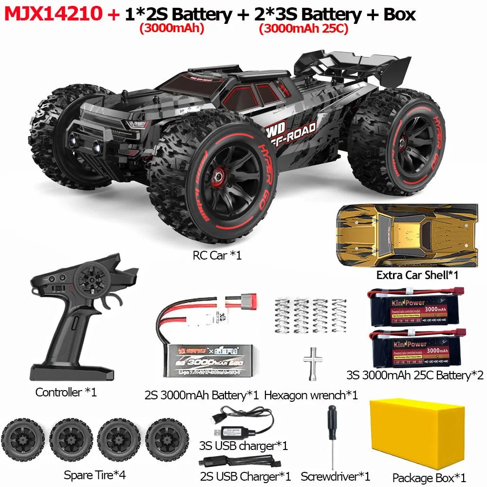 MJX 14209 1/14 RC Car Hyper Go 75km/h Brushless 2.4G Remote Control 4WD Off-road Racing RC Truck Hobby RC Toy Gift