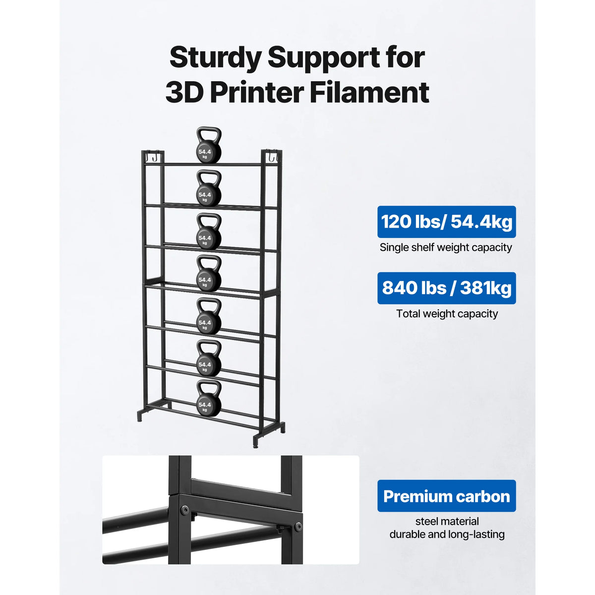 SucceBuy 3D Printer Filament Spool Storage Rack Holder Shelves