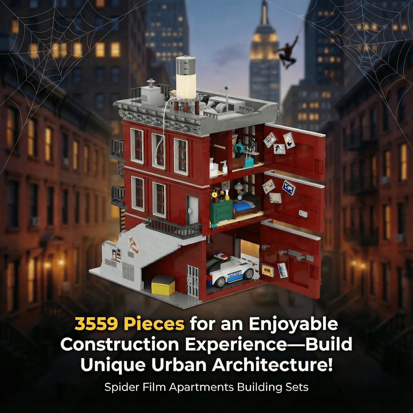 Movie Hero Architecture Series Building Sets Film Architecture Modular Building Block Assembly Model Adult Toy Collectible Gifts