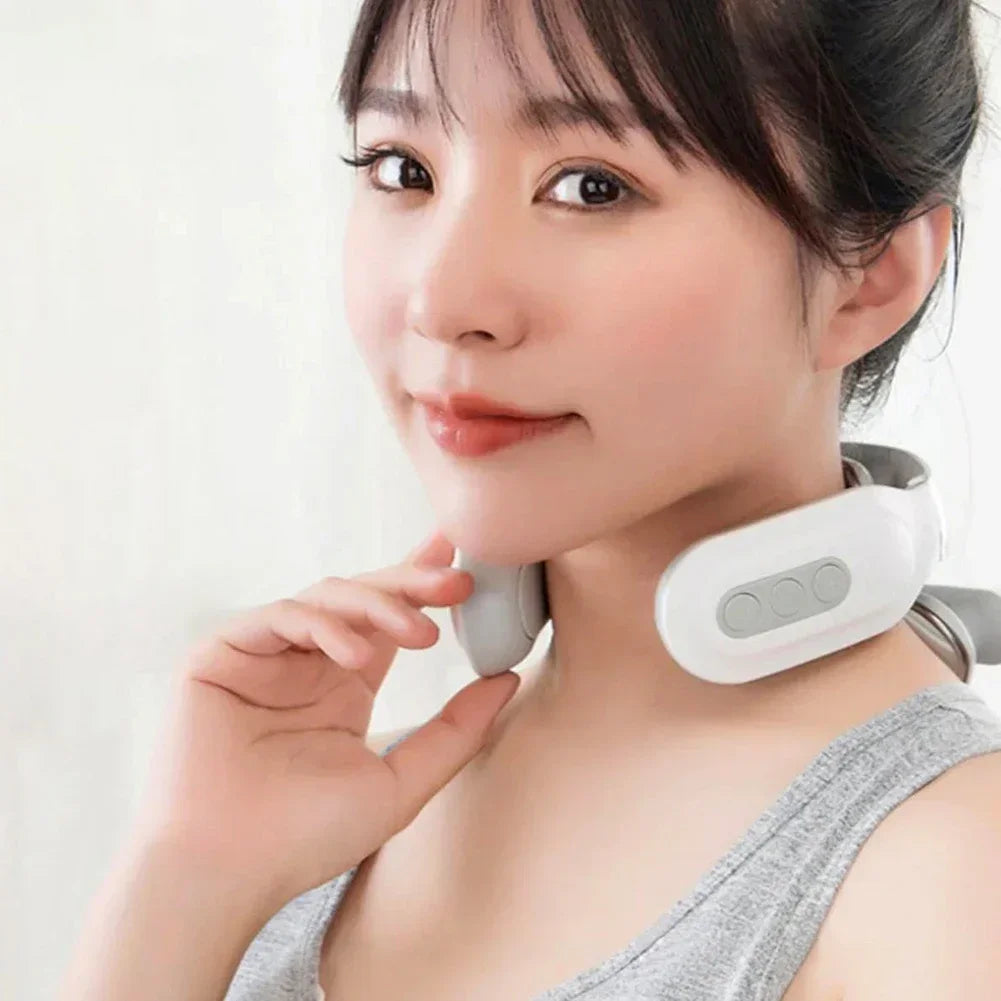 Cervical Massager 16 Modes USB Smart Pulse Heating 4 Neck Massager for Neck Tension Neck Massager Vibrator Heating Massager