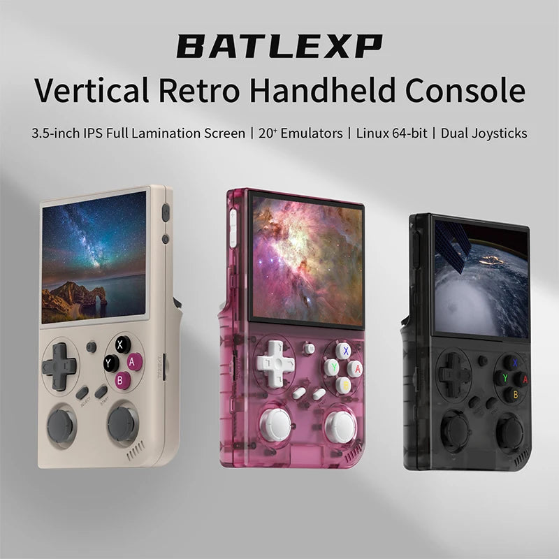 G350 Handheld Game Console 3.5'' IPS Screen Linux System Dual Joystick Vibration Motor Retro Portable Video Console Gift