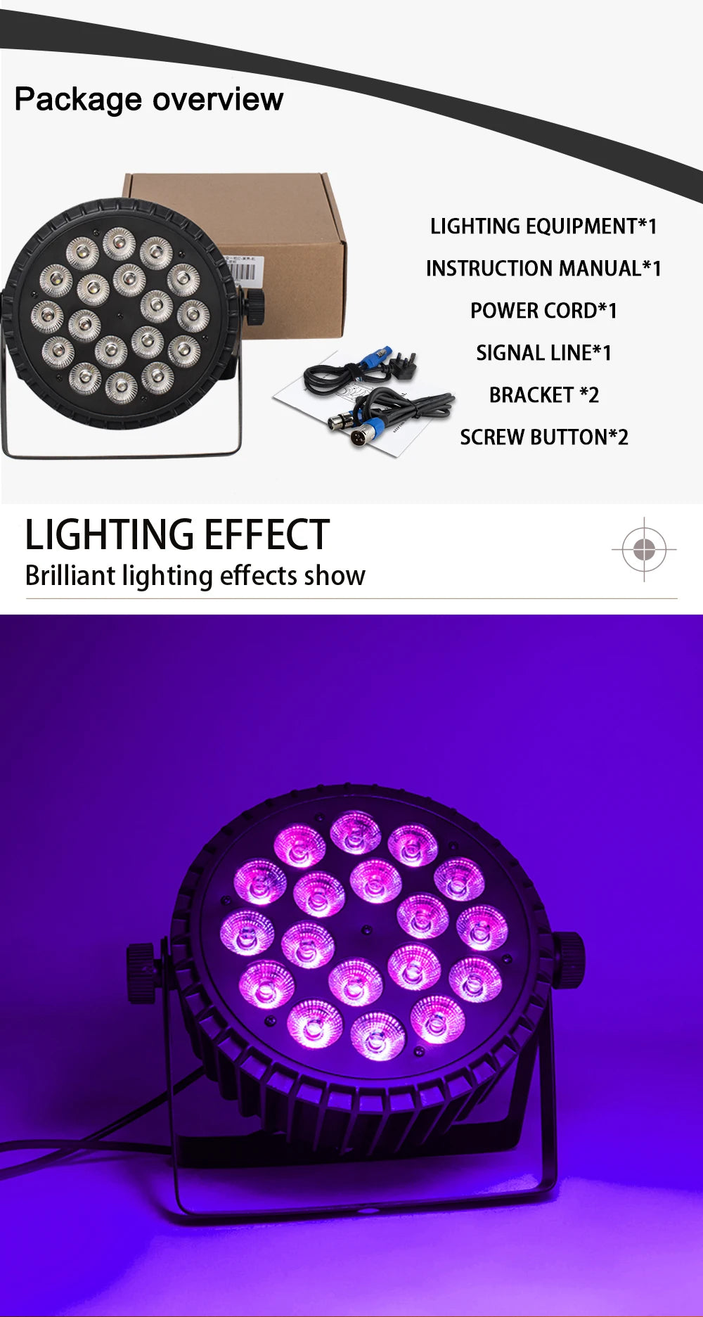 SHEHDS 4PCS Aluminum Alloy LED Flat Par 18x12W RGBW/18x18W RGBWA+UV LED Lighting DMX512 Disco Christmas Lights DJ Audience