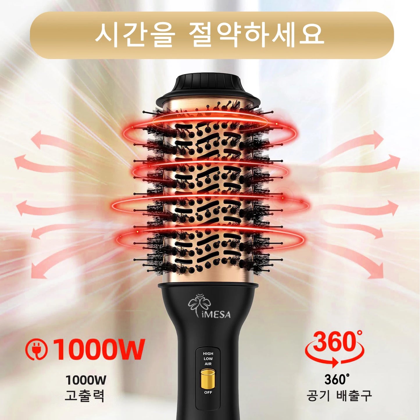 Hot Air Brush One Step Hair Dryer Brush Hair Curler Straightener Multifunctional Styler Professional Home Straight Curling Iron
