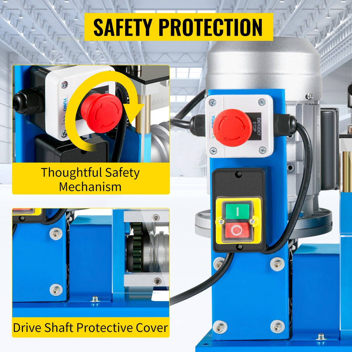 SucceBuy Electric Wire Stripping Machine Cable Stripper 1.5-38mm 11 Channels Acrylic+Aluminum W/Blade for Scrap Copper Recycling