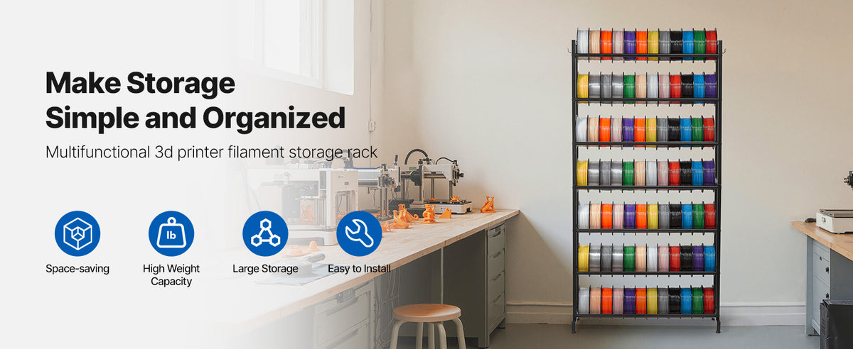 SucceBuy 3D Printer Filament Spool Storage Rack Holder Shelves